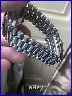 Omega Seamster 120 Rare Vintage Bracelet Watch Deep Blue Dial