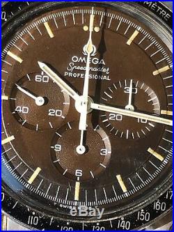 Omega Speedmaster Moon St145.022-69 Vintage Rare Chronograph Tropical Brown