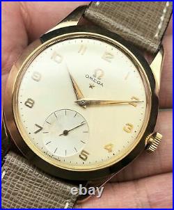 Omega Teddington 18k Pink Gold Vintage Ref. 2619 Mens 36mm Dress Watch! Rare