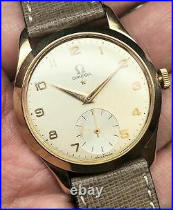 Omega Teddington 18k Pink Gold Vintage Ref. 2619 Mens 36mm Dress Watch! Rare