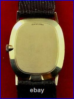 Omega Vintage 10 Kt. G. F. B & A Yellow Gold Quartz Ellipse Watch Rare UNISEX