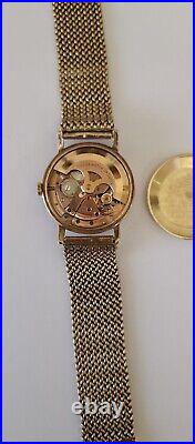 Omega Vintage 1963 Solid 9ct Gold Date Rare Watch 562 Automatic 64g 8 inches