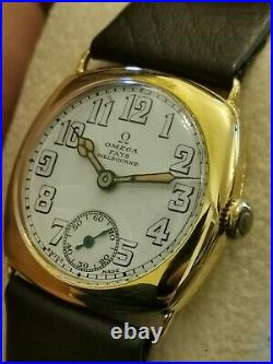 Omega Vintage 26.5 Trench Watch Circa 1925 Rare Fays Melbourne Dial
