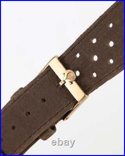Omega Vintage RARE NOS Brown Suede Rally Leather Strap 22mm x 16mm