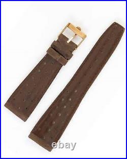 Omega Vintage RARE NOS Brown Suede Rally Leather Strap 22mm x 16mm
