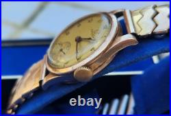 Omega Vintage Rare Gold Round Manual Winding Mens Watch 1930's