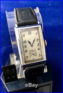 Omega Vintage Tank T17 Staybrite Art Deco Rare Stainless Steel Gents Watch