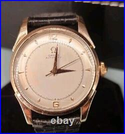Omega Watch Two Tone Rose Gold. DIAL IS MINT! Vintage Keeps Excellent Time RARE