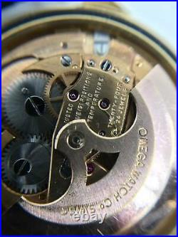 Pie Pan Omega 18K gold constellation mens wrist watch vintage rare restored