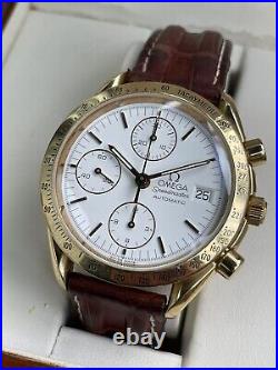 RARE 1990s All 18K GOLD OMEGA SPEEDMASTER 38mm Ref 175.043 AUTOMATIC CHRONOGRAPH