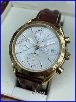 RARE 1990s All 18K GOLD OMEGA SPEEDMASTER 38mm Ref 175.043 AUTOMATIC CHRONOGRAPH