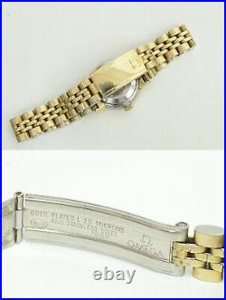 RARE Authentic Omega Vintage Seamaster De Ville Watch 23mm Gold Swiss Woman's