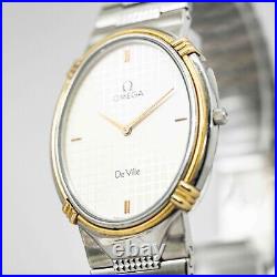 RARE For Parts Vintage OMEGA De Ville Cal. 1377 Quartz Ibory Dial Men's Watch RARE For Parts Vintage OMEGA De Ville Cal. 1377 Quartz Ibory Dial Men's Watch
