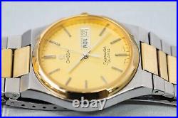 RARE For Parts Vintage OMEGA Seamaster Cal. 1345 Quartz Gold Dial Men's Watch RARE For Parts Vintage OMEGA Seamaster Cal. 1345 Quartz Gold Dial Men's Watch