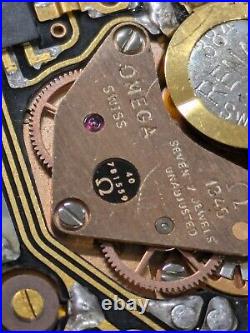 RARE For Parts Vintage OMEGA Seamaster Cal. 1345 Quartz Gold Dial Men's Watch RARE For Parts Vintage OMEGA Seamaster Cal. 1345 Quartz Gold Dial Men's Watch
