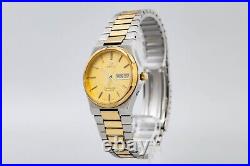 RARE For Parts Vintage OMEGA Seamaster Cal. 1345 Quartz Gold Dial Men's Watch RARE For Parts Vintage OMEGA Seamaster Cal. 1345 Quartz Gold Dial Men's Watch
