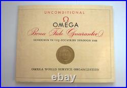 RARE Genuine Omega Vintage Speedmaster Bona Fide Guarantee Blank Open Booklet