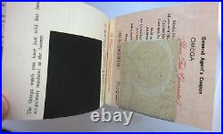 RARE Genuine Omega Vintage Speedmaster Bona Fide Guarantee Blank Open Booklet