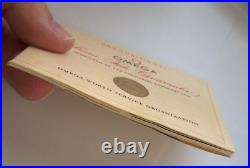 RARE Genuine Omega Vintage Speedmaster Bona Fide Guarantee Blank Open Booklet