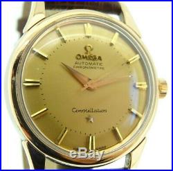 RARE Mens Vintage Omega Constellation 14381 Rose Gold Automatic cal 551 Watch