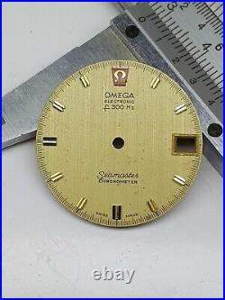 RARE NOS DIAL FOR OMEGA SEAMASTER CHRONOMETER ELECTRONIC F300hz CONE WATCH PARTS