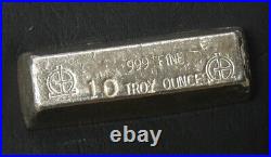 RARE OMEGA M&B Vintage 10 Ounce Poured Silver Bar 999 FINE SILVER