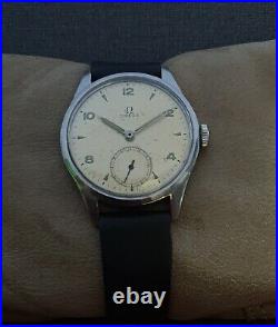 RARE! OMEGA WWII 40's MILITARY cal. 30T2-PC VINTAGE 35mm RARE 15J SWISS WATCH