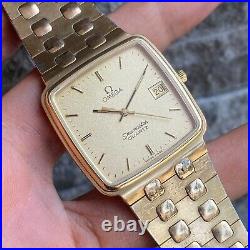 RARE Omega Seamaster Gold color 196 02781 Quartz Cal. 1430 Vintage Men's Watch