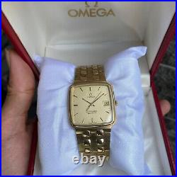 RARE Omega Seamaster Gold color 196 02781 Quartz Cal. 1430 Vintage Men's Watch