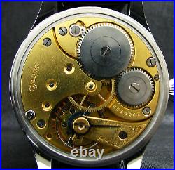 RARE REGULATEUR Antique 1916 Large Stainless Steel Watch with Omega movement