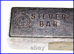 RARE Vintage 100+ Oz Ounce Hand Poured M&B Mining Omega Brick 999+ Silver Bar
