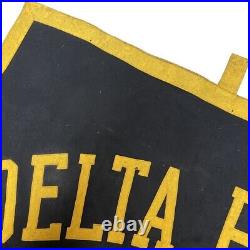 RARE! Vintage Delta Phi Omega Fraternity Banner College Frat House Decor