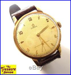 RARE! Vintage OMEGA Jumbo 18K Rose Gold Honeycomb Dial Cal 265 2687 Wristwatch
