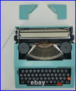 RARE Vintage Omega 40 Manual Typewriter Blue Bulgaria withCase Spanish Alpha ñ ¡