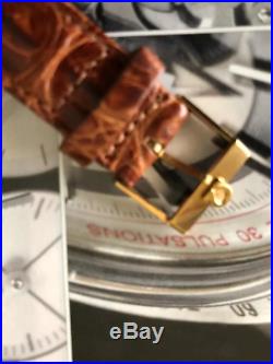 RARE Vintage Omega Lemania Chronograph watch caliber CH 27 321 18k gold
