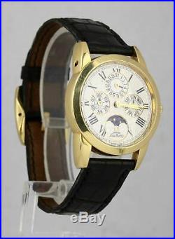 RARE Vintage Omega Louis Brandt 18K Gold Perpetual Calendar 34mm 175.0302 Watch