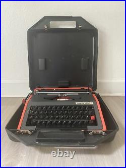 RARE Vintage Orange Mid Century Retro Omega 1300 F Portable 1960's Typewriter