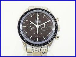 Rare 100%AUTH OMEGA Speedmaster Brown Dial Moon Watch 311.30.42.30.13.001 Men's