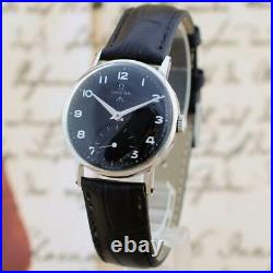 Rare 1939' Omega Manual Wind Original Vintage Midsize Watch Black Military Dial