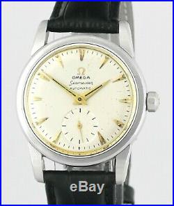 Rare 1954 OMEGA Seamaster Automatic Cal 491 S/Steel Vintage Mens Wrist Watch