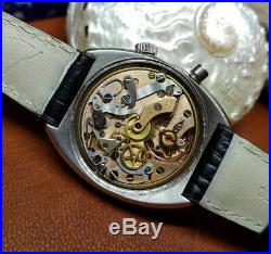 Rare 1962 Omega Geneve Chronostop Cal865 Blue Dial Man's Watch
