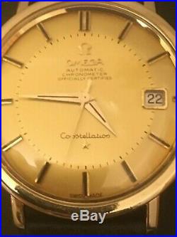 Rare 1965 Omega Constellation 18k Gold Capped Auto Cal561 Men's Watch Serviced