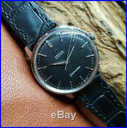 Rare 1965 Omega Seamaster Black Dial Date Auto Cal552 Man's Watch
