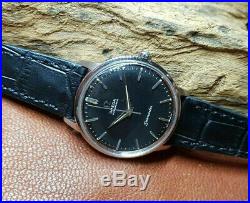 Rare 1965 Omega Seamaster Black Dial Date Auto Cal552 Man's Watch