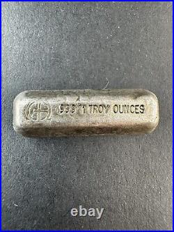 Rare 1oz Omega Vintage Poured Bar. 999 Fine Silver