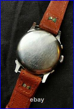 Rare 39mm antique telemetre chronograph Vintage watch lenotre omega breitling