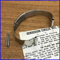 Rare 5/8 Henderson Stainless Steel Medium nos Military Vintage Watch Band
