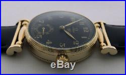 Rare Big Style ANTIQUE OMEGA Swiss Wristwatch in Gilt case