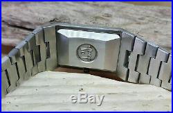 Rare Chunky Vintage Omega De Ville Silvr Dial Auto Ss Bracelet Man's Watch