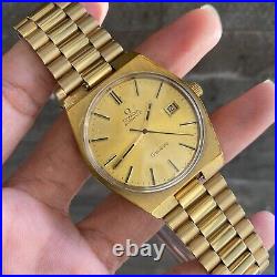 Rare OMEGA Automatic Geneve cal 1481 Automatic All Gold Swiss Made Watch Vintage